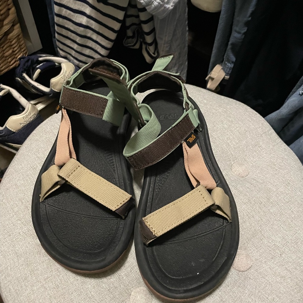 Teva Multicolor Sandals - Green, Tan, Black